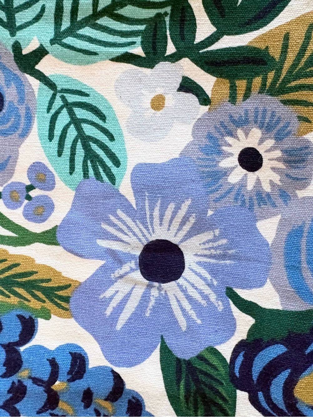 NEW Anthropologie Tea Kitchen Towel Rifle Paper Company Blue Floral Garden Party - Picture 5 of 6